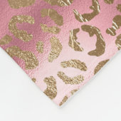 Couverture Polaire Poster de animal léopard doré rose Glam (Coin)