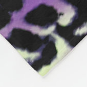 Couverture Polaire Poster de animal Leopard mignon et violet (Coin)