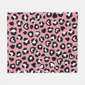 Couverture Polaire Poster de animal, Léopard Rose, Zones De Cheetah,  (Devant (Horizontal))