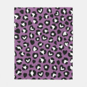 Couverture Polaire Poster de animal, Léopard Violet, Spots De Cheetah (Devant)