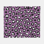 Couverture Polaire Poster de animal, Léopard Violet, Spots De Cheetah (Devant (Horizontal))