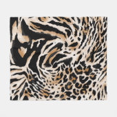 Couverture Polaire Poster de animal : Leopard Zebra Tiger (Devant (Horizontal))