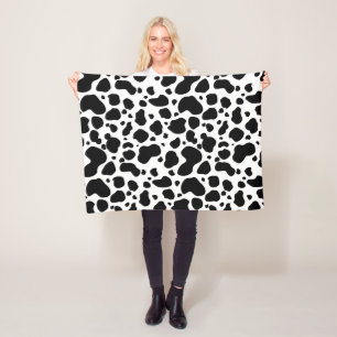 Couverture Polaire Poster de animal noir et blanc de motif de taches