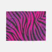 Couverture Polaire Poster de animal rose et noir de rayure de zèbre (Devant (Horizontal))