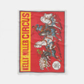 Couverture Polaire Poster De Cirque De Deux Hommes À Chariots Racing (Devant)