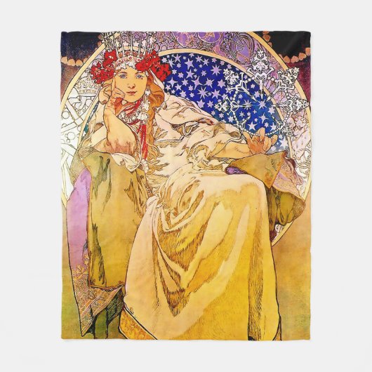 Couverture Polaire Poster de la princesse Hyacinth par Alphonse Mucha (Devant)
