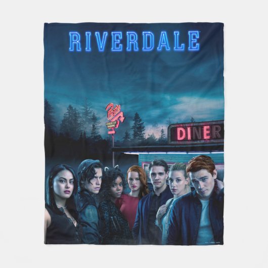 Couverture Polaire Poster de Riverdale Outside Pop's Diner (Devant)