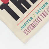 Couverture Polaire Poster de Voyage Espace Rétro - Système Solaire Gr (Coin)