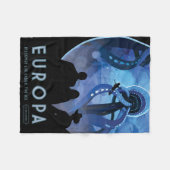 Couverture Polaire Poster de voyage Retro Space - Jupiter's Moon Euro (Devant (Horizontal))