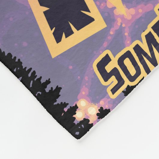 Couverture Polaire Poster en Matière Noire. (Coin)