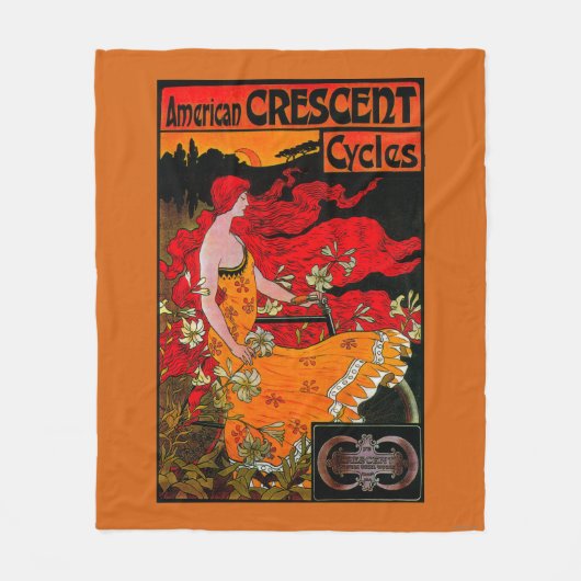 Couverture Polaire PosterEurope vintage en croissant américain (Devant)
