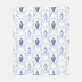 Couverture Polaire Pot à gingembre en chinoiserie avec monogramme  (Devant)