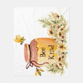 Couverture Polaire Pot de miel Bee kind (Devant)