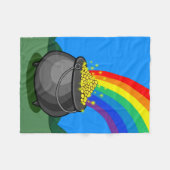 Couverture Polaire Pot d'or et d'arc-en-ciel (Devant (Horizontal))