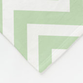 Couverture Polaire Pote vert et gris Pointe Chevron Monogramme (Coin)