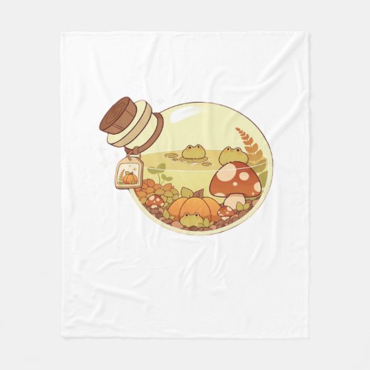 Couverture Polaire Potion d'automne avec grenouillettes Classique (Devant)