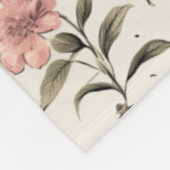 Couverture Polaire Pots de thé vintages et fleurs (Coin)