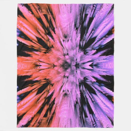 Couverture Polaire Poudre Pink Explosion Abstraite polaire (Devant)