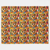 Couverture Polaire poule de bonbon aux ours gommy (Devant (Horizontal))