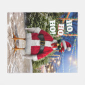 Couverture Polaire Poule de Noël (Devant (Horizontal))