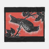 Couverture Polaire poule noire avec rouge (Devant (Horizontal))
