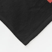 Couverture Polaire poule noire avec rouge (Coin)