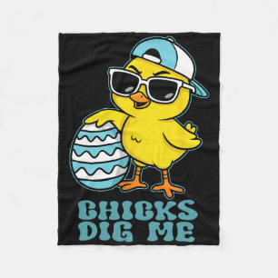 Couverture Polaire Poules de Pâques m'amusent Amateur de poulets drôl