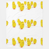 Couverture Polaire poules mignonettes blanc (Devant)