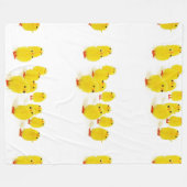 Couverture Polaire poules mignonettes blanc (Devant (Horizontal))