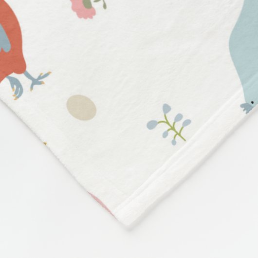 Couverture Polaire Poules mignonnes et poulets pour bébés (Coin)