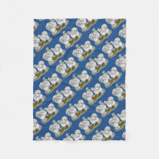 Couverture Polaire Poulet à éclaboussures de Silkie Bantam (Devant)