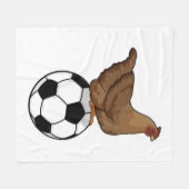 Couverture Polaire Poulet aux sports de football (Devant (Horizontal))