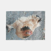 Couverture Polaire Poulet de Brahma prenant une balade (Devant (Horizontal))