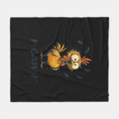 Couverture Polaire Poulet drôle F-Caw-F Graphique Minimal (Devant (Horizontal))