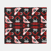 Couverture Polaire Poulet Hen Folk Art (Devant (Horizontal))