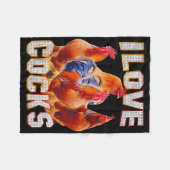 Couverture Polaire Poulet I Love S (Devant (Horizontal))