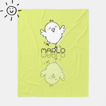 Poulet Jaune Heureux Doodle Nom Personnalisé