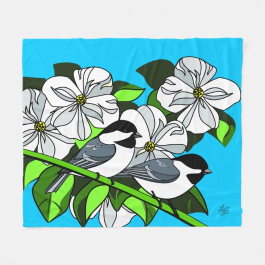 Couverture Polaire Poulet noir et bois de chien (Devant (Horizontal))