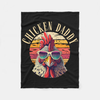 Couverture Polaire Poulet papa Retro Vintage les années 70 Poulet pap