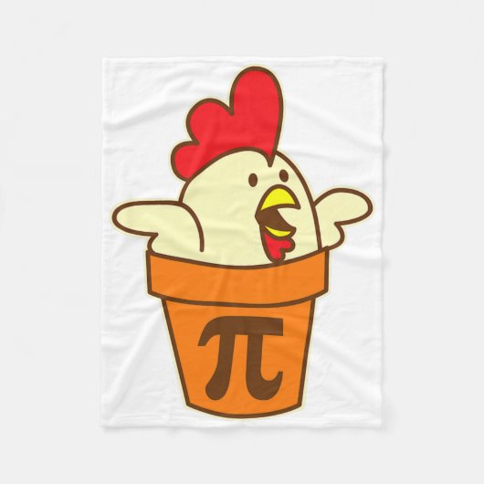 Couverture Polaire Poulet Pot Pi Geek Pie Mathématiques Pun amusant (Devant)