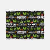 Couverture Polaire Poulets Et Jardinage (Devant (Horizontal))