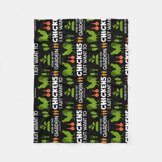 Couverture Polaire Poulets Et Jardinage (Devant)