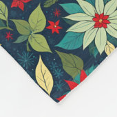 Couverture Polaire Poulets Et Poinsettias De La Ferme De Noël (Coin)