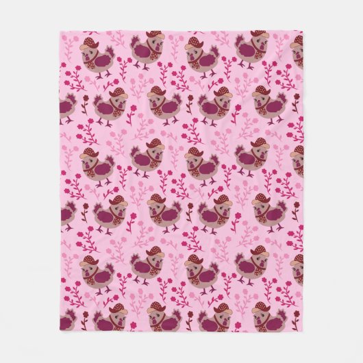 Couverture Polaire Poulets mignons (Devant)