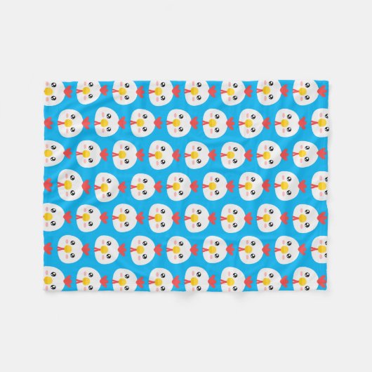 Couverture Polaire Poulets mignons (Devant (Horizontal))