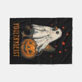 Couverture Polaire Poultrygeist Funny Halloween Chicken Ghost Costume (Devant (Horizontal))