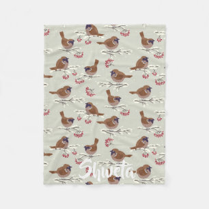 Couverture Polaire poupée de bébé Couchet de flottaison d'oiseaux de