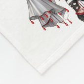 Couverture Polaire Poupée Éffrayante Halloween Thème avec nom (Coin)