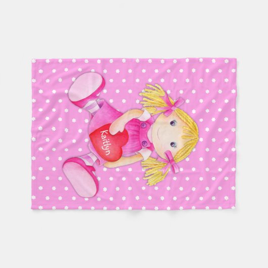 Couverture Polaire Poupée poupée poupée poupée poupée nom floral poka (Devant (Horizontal))