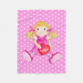 Couverture Polaire Poupée poupée poupée poupée poupée nom floral poka (Devant)